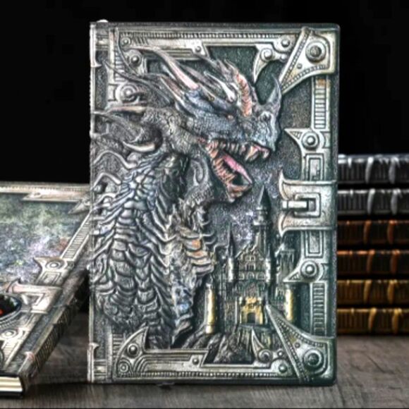 EMBOSSED Dragon journal planner book multicolor diary manifest - Picture 1 of 5